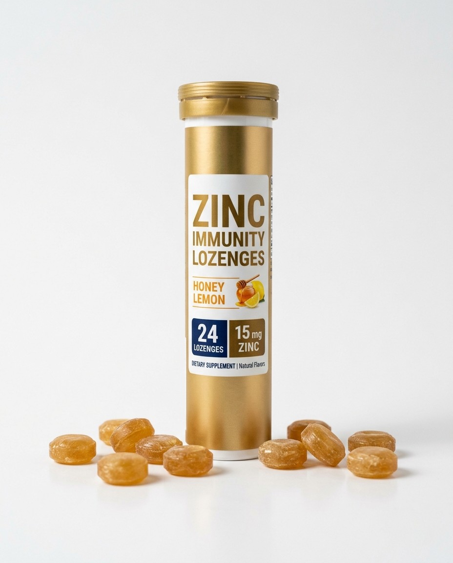  Zinc Immunity Lozenges — Honey Lemon